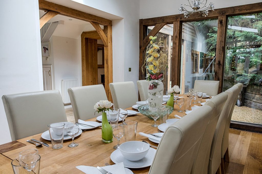 Dining Room Ridgeway House, Holiday Accommodation, Functions, Events & Corporate, Lambourn, Berkshire, UK